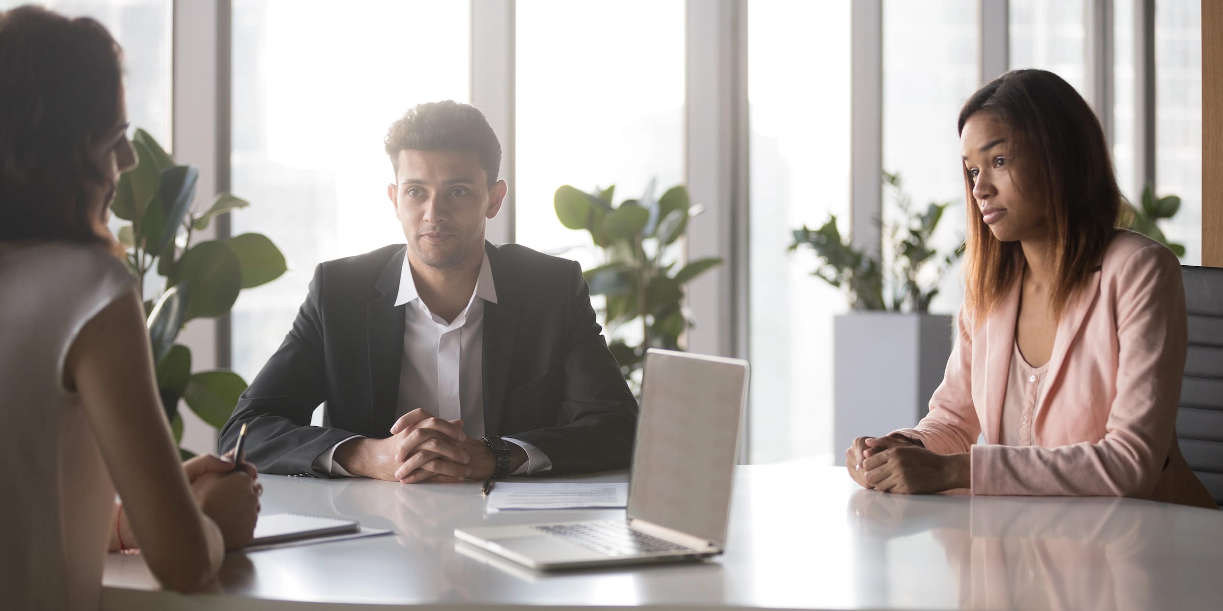 Workers in meeting
